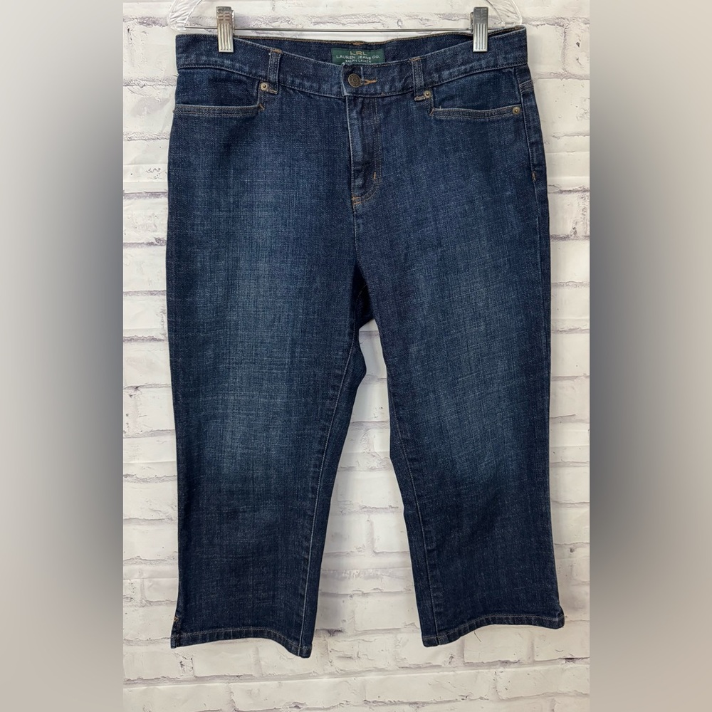 LRL Ralph Lauren Jeans Co Size 10 Blue Classic Midcalf  Pants‎ Jeans